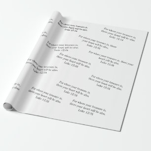 Papier Cadeau Bible Verse papier d'enveloppement pour trésor, ca