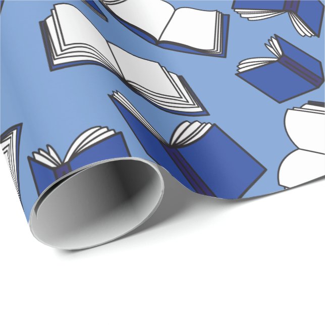 Papier Cadeau Bibliothécaire scolaire Professeur Bookworm Biblio (Coin rond)
