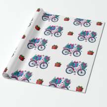 Bicyclettes de Noël Vacances Pink Bleu Cadeau