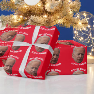 PAPIER CADEAU BIDEN EST D'ACCORD SUR BRANDON NOËL