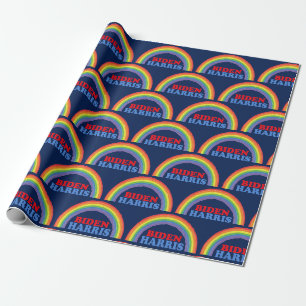 Papier Cadeau Biden Harris Rainbow Cute Democte Political