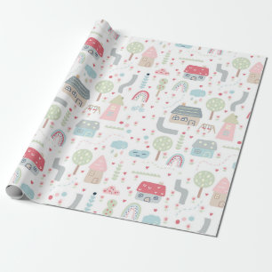 Papier Cadeau Bienvenue dans le monde nouvelle fille bébé 