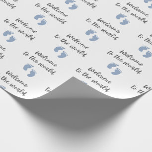 Papier Cadeau Bienvenue Dans Le Monde Papier Enveloppant Bébé
