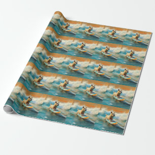 Papier Cadeau Biewer Terrier Plage Surf Peinture