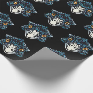 Papier Cadeau Big Daddy Emu grand oiseau australien bleu 