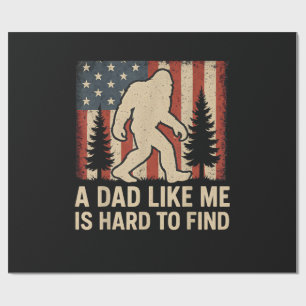 Papier Cadeau Bigfoot Patriotique Un Papa Comme Moi Est Dur à Tr