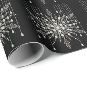 Papier Cadeau Bijou de flocon de neige élégant cristal hiver soi