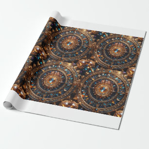 Papier Cadeau Bijou d'or Mandala Matte Papier d'enveloppement