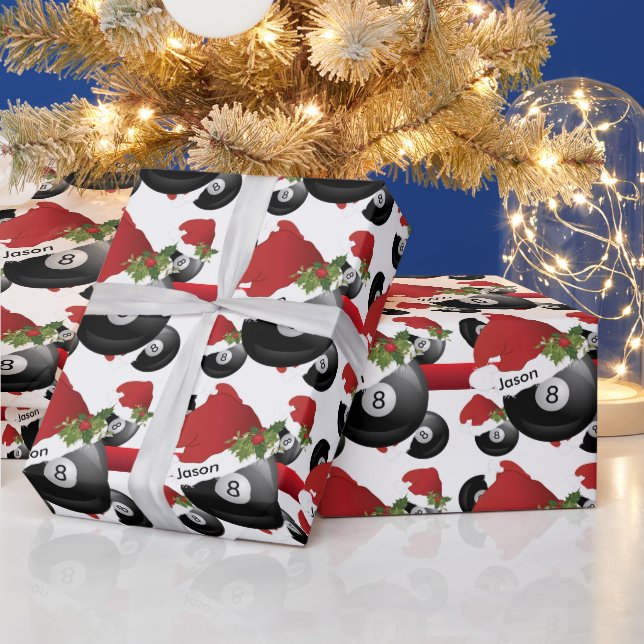 Papier Cadeau Billard de Noël Ball | Texte do-it-yourself (Vacances)