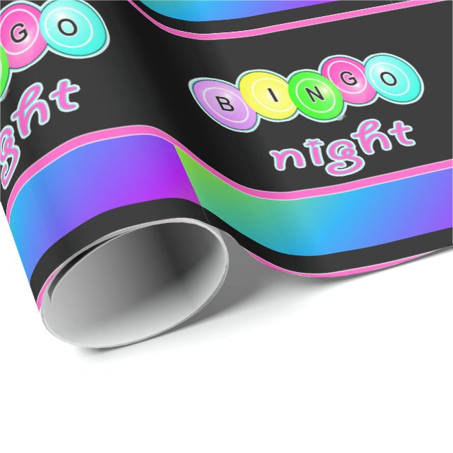 Papier Cadeau Bingo Bingo Bingo de nuit (Coin rond)