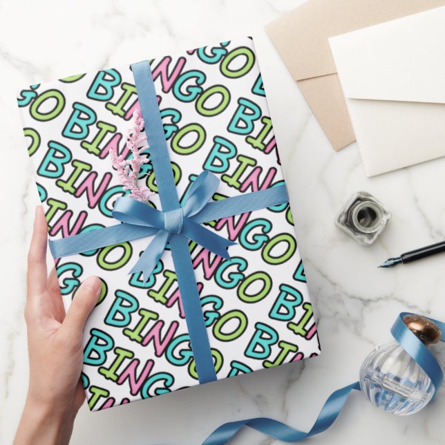 Papier Cadeau Bingo papier d'emballage d'art de mots (Cadeaux)