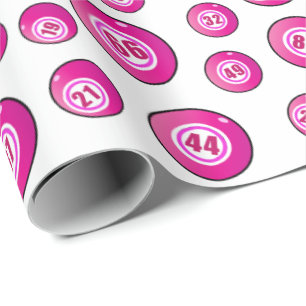 Papier Cadeau Bingo Player - balles roses