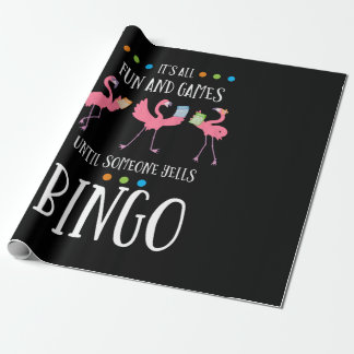 Papier Cadeau Bingo Player, Flamingo, Bingo Balls