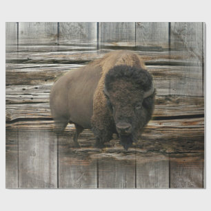 Papier Cadeau Bison de bois