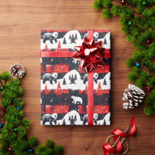 Papier Cadeau Bison rouge Plaids Ours polaire