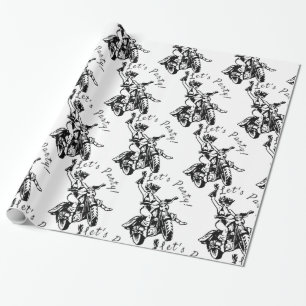 Papier Cadeau Black Cat Biker Babe Thunder_Cove