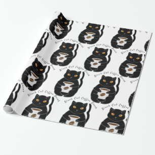 Papier Cadeau Black Cat Coffee Break Thunder_Cove 