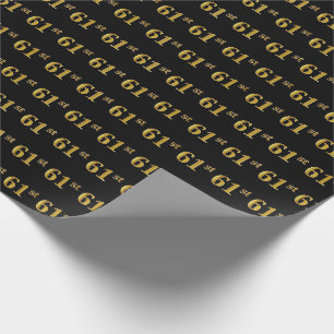 Papier Cadeau Black, Faux Gold 61e (Soixante et unième)