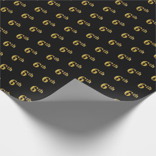 Papier Cadeau Black, Faux Gold 6e (Sixième) Écran d'Enveloppemen