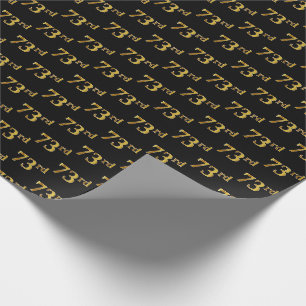 Papier Cadeau Black, Faux Gold 73e (Soixante-treizième)