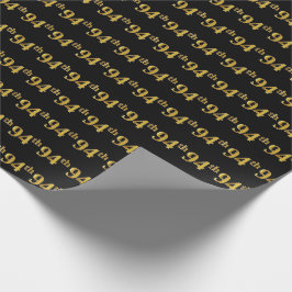Papier Cadeau Black, Faux Gold 94e (Quatre-vingt-quatorzième)