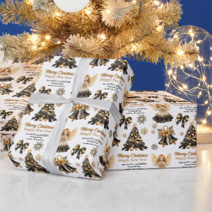 Papier Cadeau Black Gold images de Noël