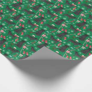 Papier Cadeau Black Lab Christmas