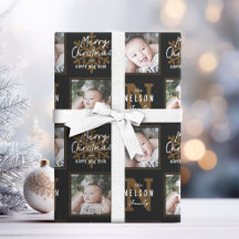 Black Merry Christmas Calligraphy Family 2 photo