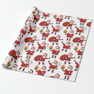 Papier Cadeau Black Père Noël African American Christmas cadea
