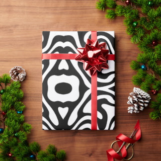 Papier Cadeau Black seamless ornamental pattern on a transparent