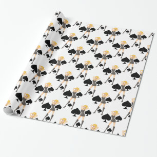Papier Cadeau Black Spades Blonde Queen Thunder_Cove