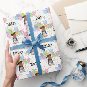 Papier Cadeau Black Tan Brussels Griffon Chien fête d'anniversai