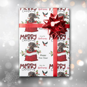 Papier Cadeau Black Tan Dachshund Chien dans le sac cadeau de No