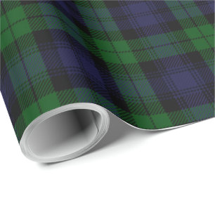 Papier Cadeau Black Watch Tartan Plaid Scottish Plaid Motif
