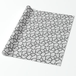 Papier Cadeau Black & White Moderne Abstrait  Motif