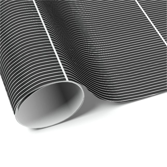 Papier Cadeau Black White Stripes Camouflage Motif Élégant (Coin rond)