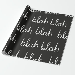 Papier Cadeau Blah bla motif sans couture.