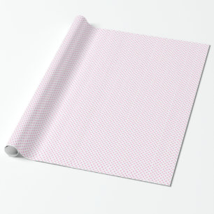 Papier Cadeau Blanc avec le papier d'emballage rose de point de