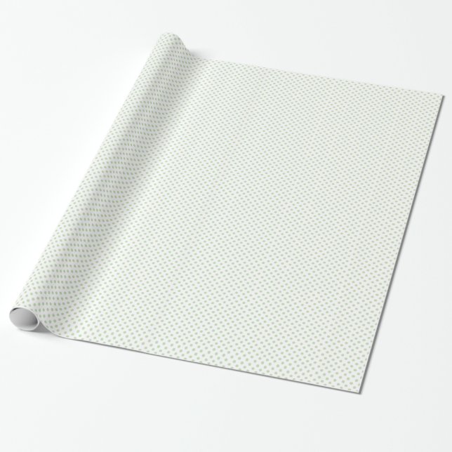 Papier Cadeau Blanc avec le papier d'emballage vert clair de (Déroulé)