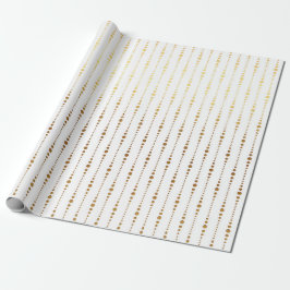 Papier Cadeau Blancs Golden Delicate Petites gouttes Pois