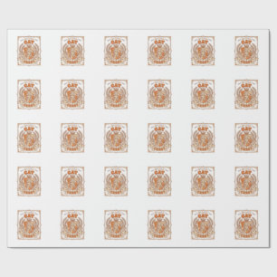 Papier Cadeau Blason de chat royal Chat Héraldique Armoiries Vin