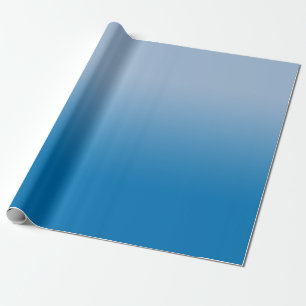 Papier Cadeau Bleu clair minimal au dégradé bleu foncé