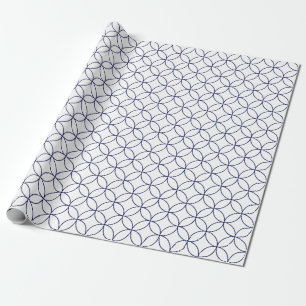 Papier Cadeau Bleu de la Marine sur les cercles de chevauchement