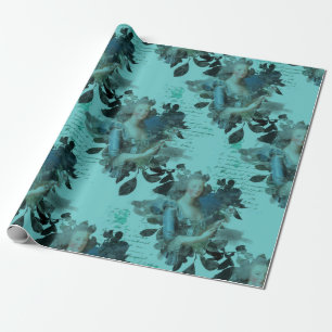 Papier Cadeau Bleu de Marie Antoinette non