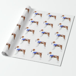 Papier Cadeau Bleu de papier d'emballage de vacances de Noël de