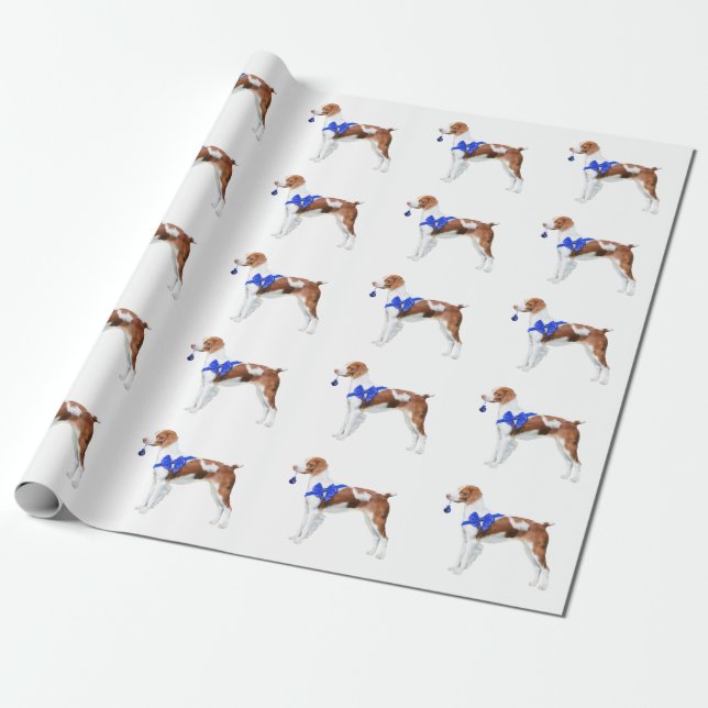 Papier Cadeau Bleu de papier d'emballage de vacances de Noël de (Déroulé)