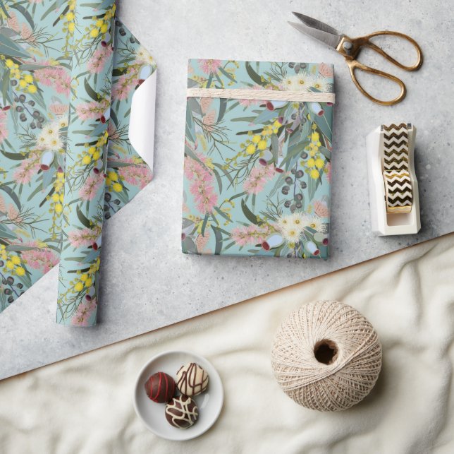 Papier Cadeau Bleu d'été pour les Bush natifs (Artisanat)