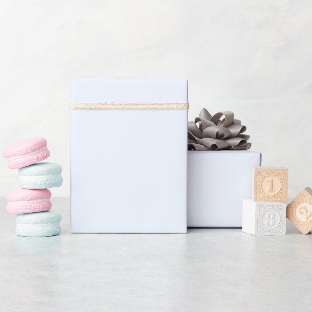 Papier Cadeau Bleu doux blanc pastel couleur uni (Baby Shower)