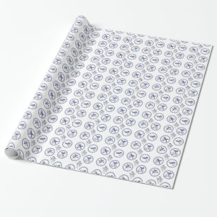 Papier Cadeau Bleu du même rang de Delft