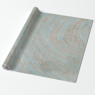 Papier Cadeau Bleu et marbre de cuivre